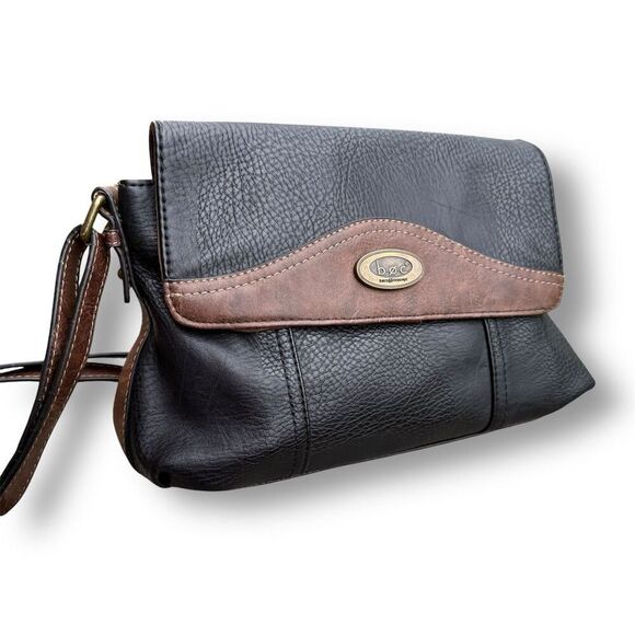 BOC Born Concept Women's Black & Brown Crossbody Bag Adjustable Strap - Picture 12 of 15